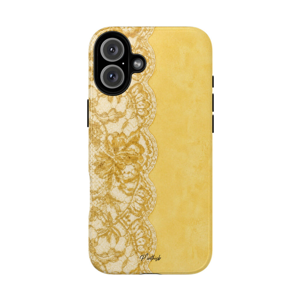 Yellow Vintage Lace Tough Case
