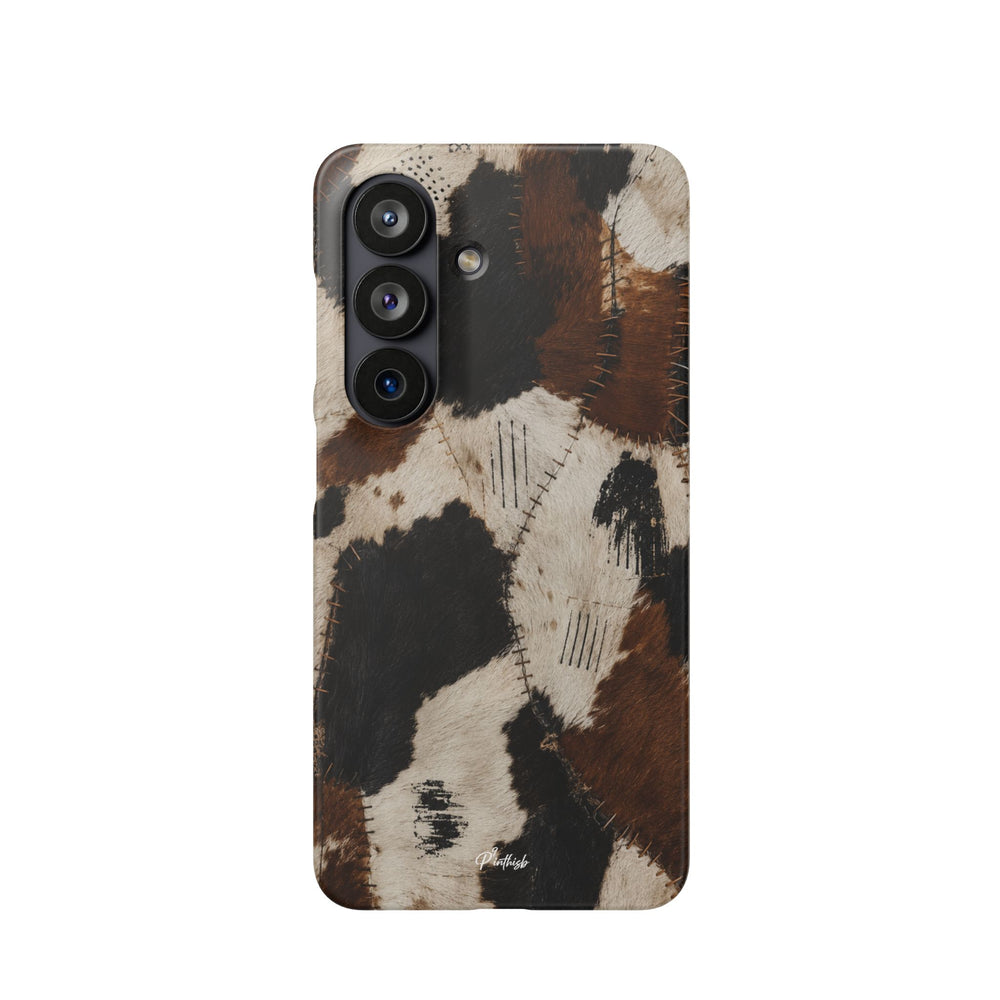 Brown & Black Animal Print Snap Case