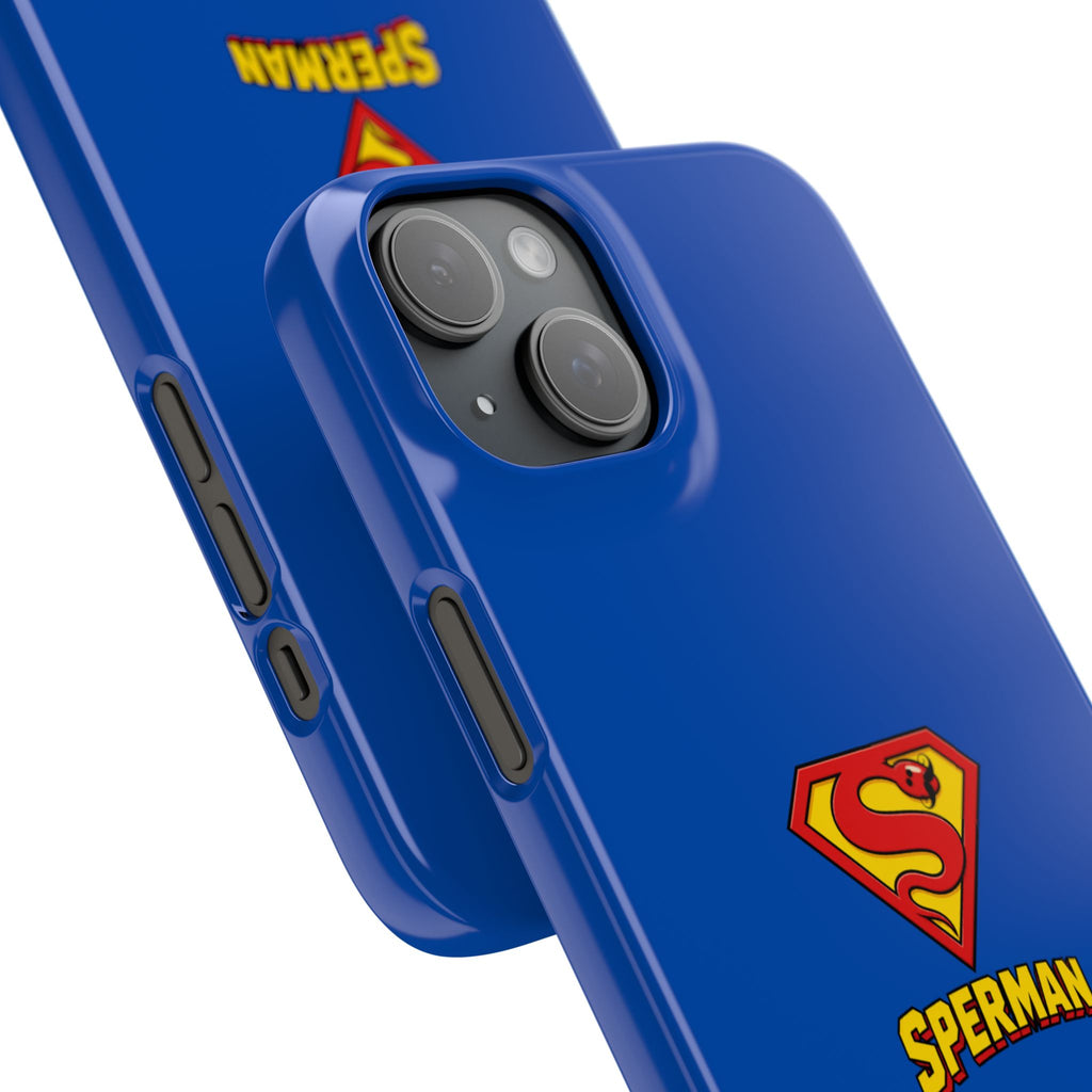 "SPERMAN" Parody Logo Snap Phone Case