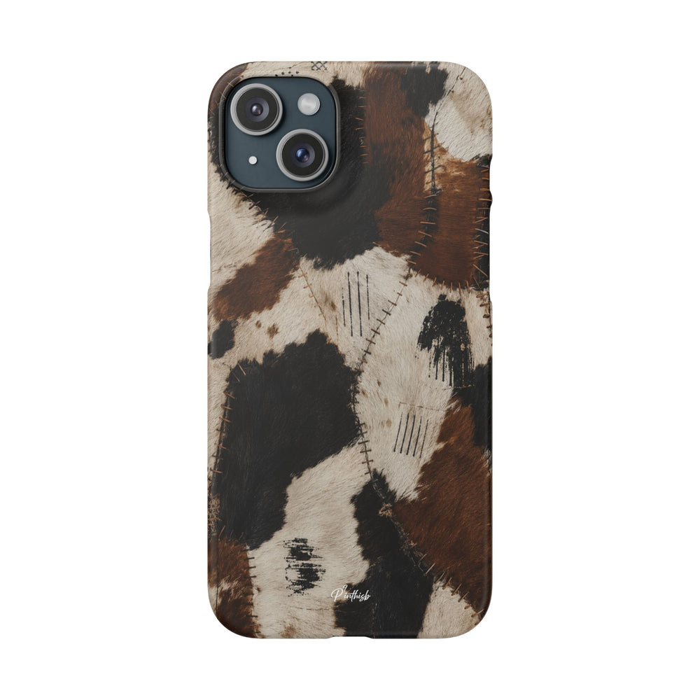 Brown & Black Animal Print Snap Case
