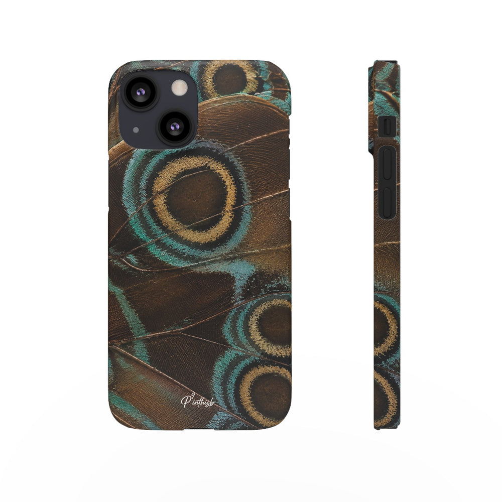 Peacock Feather Pattern Snap Case