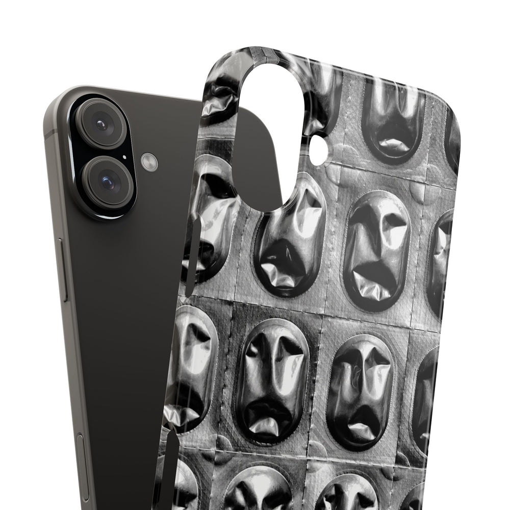 Metallic Mask Grid Snap Case