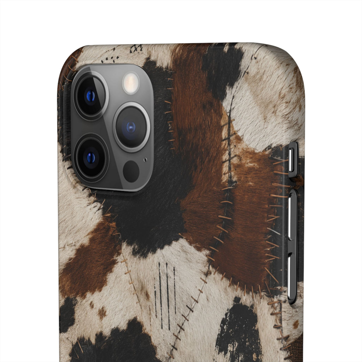 Brown & Black Animal Print Snap Case