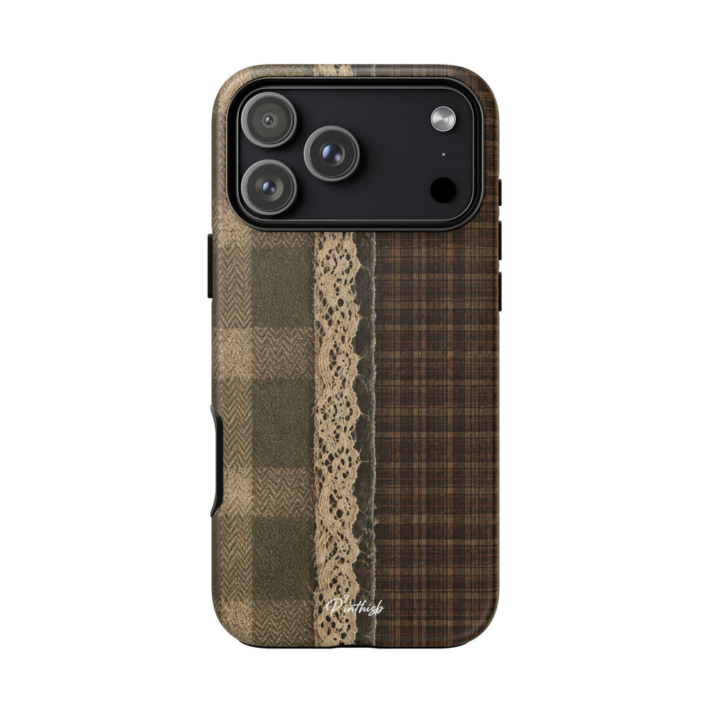 Plaid Lace Tough Phone Case
