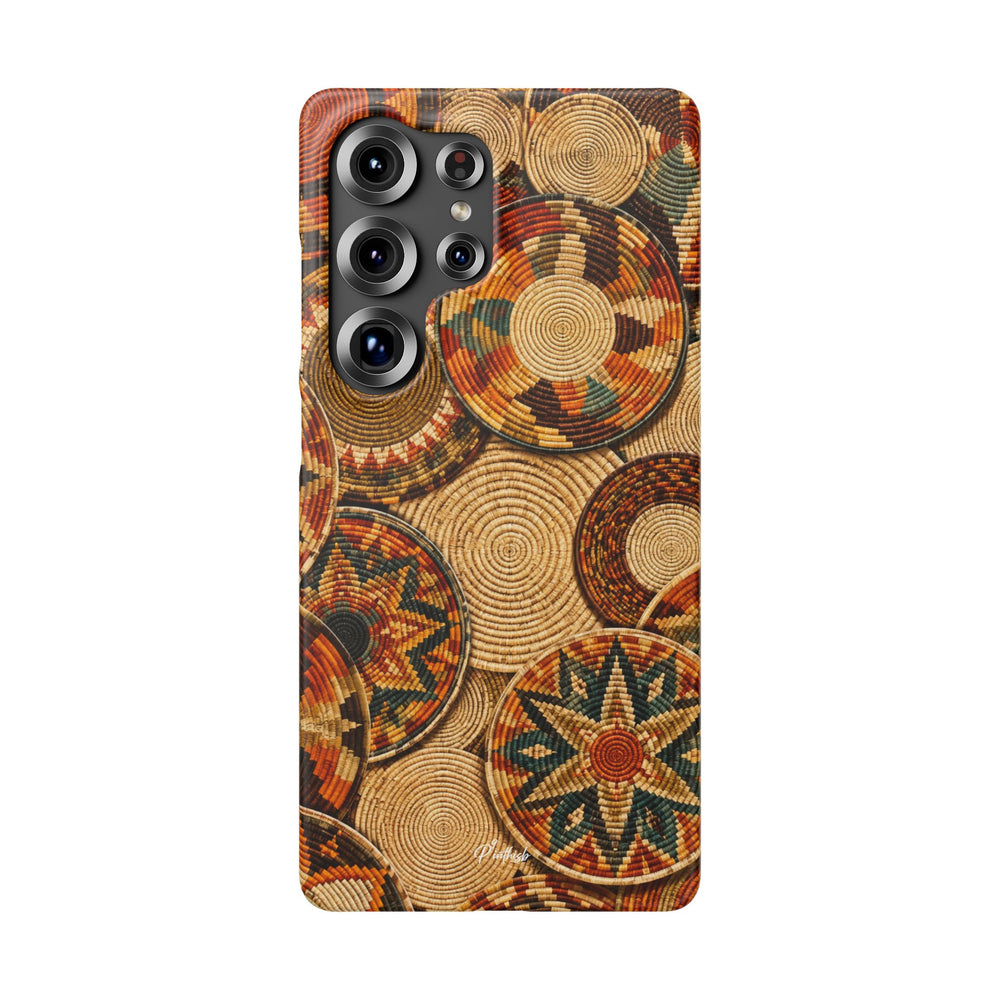 Bohemian Woven Basket Pattern Snap Case