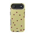 Yellow & Burgundy Polka Dot Tough Phone Case