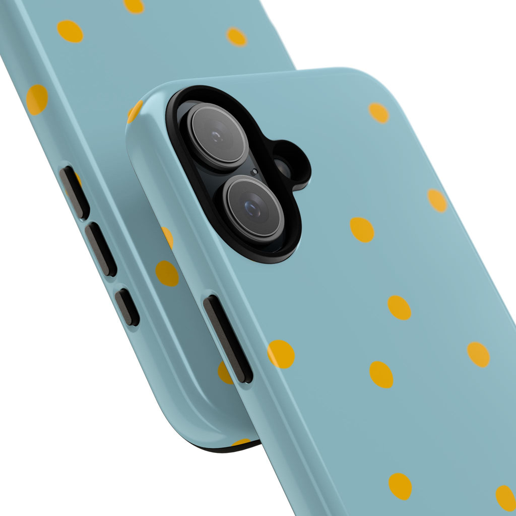 Blue & Yellow Polka Dot Tough Phone Case