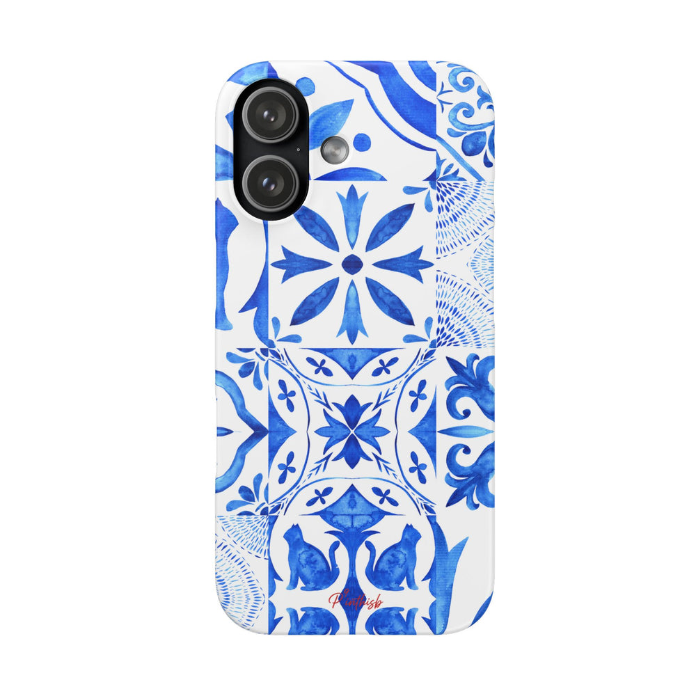 Blue Tile Pattern Snap Phone Case