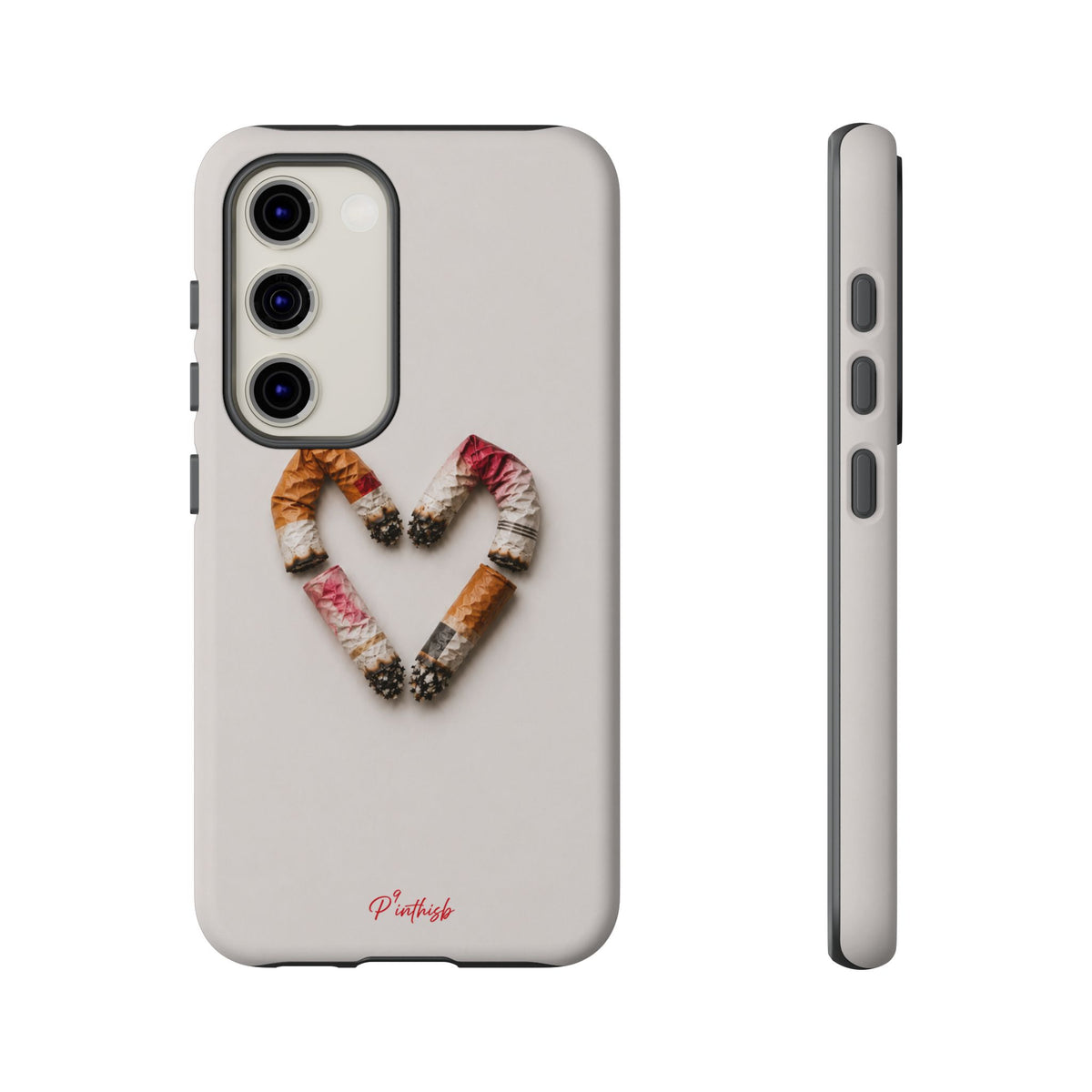 Cigarette Butts Heart Tough Case