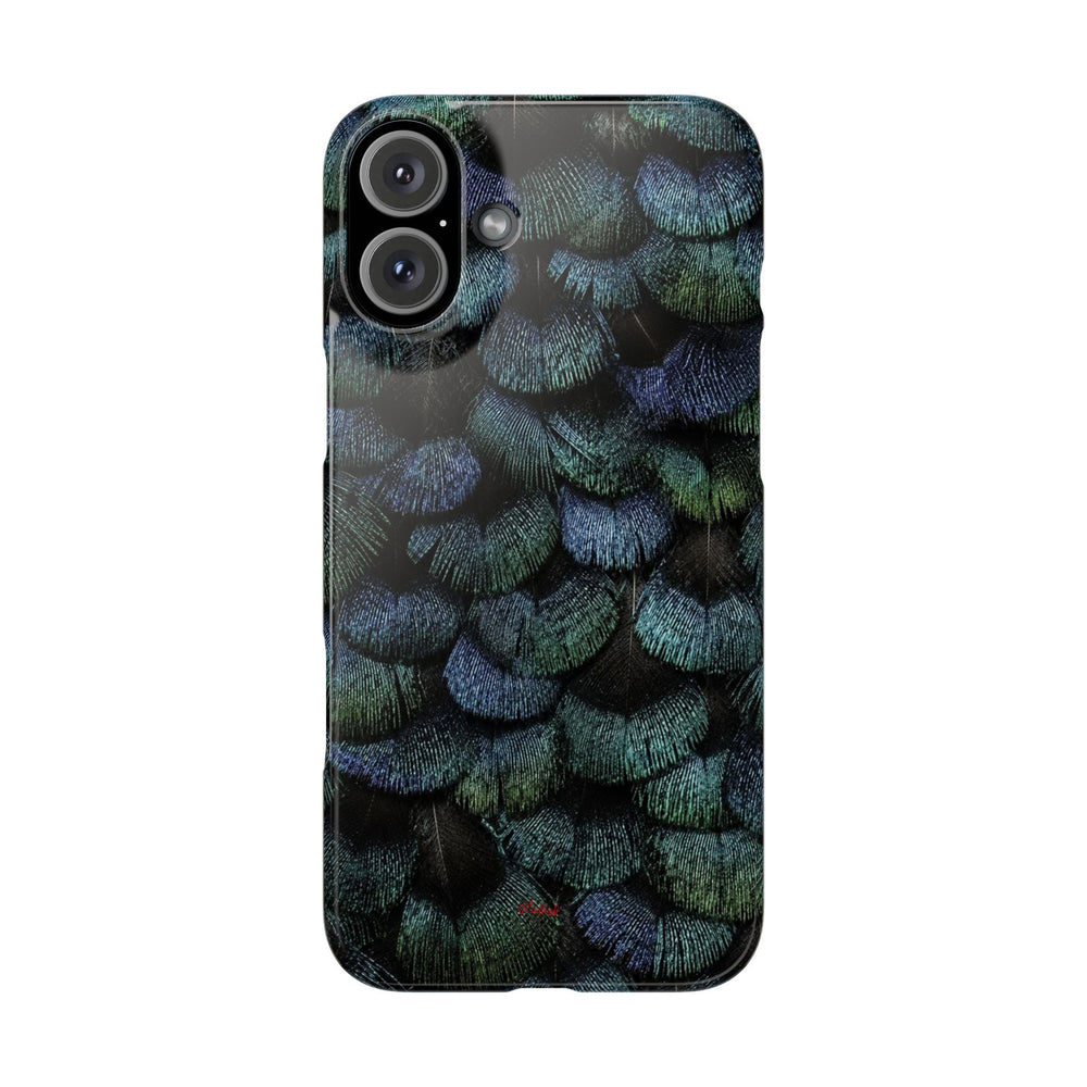 Iridescent Feather Snap Case