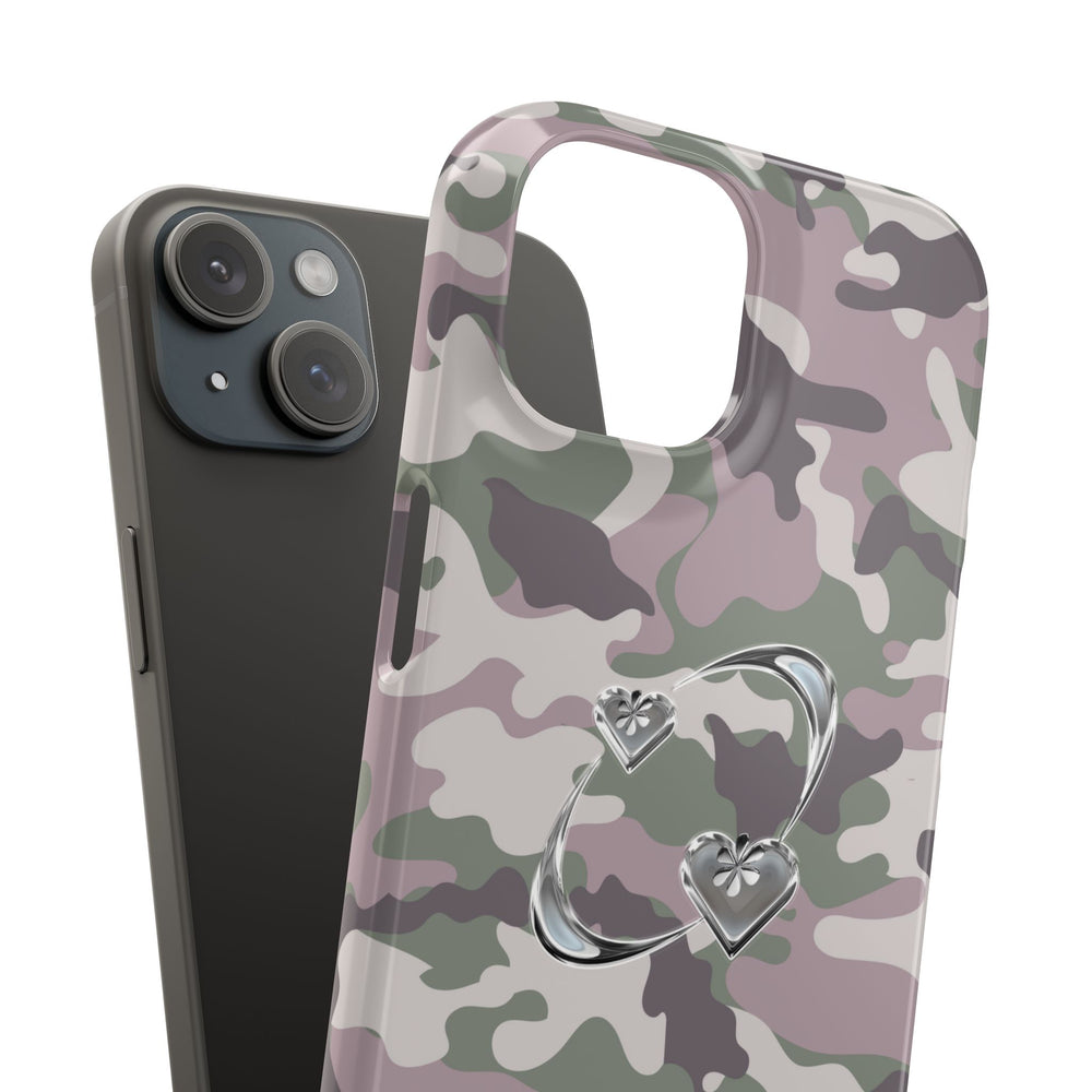 Camouflage Heart Snap Phone Case