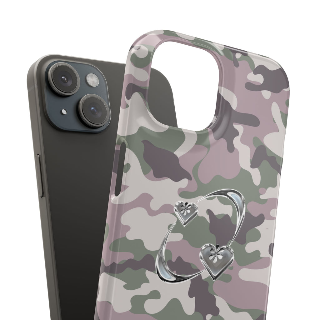 Camouflage Heart Snap Phone Case