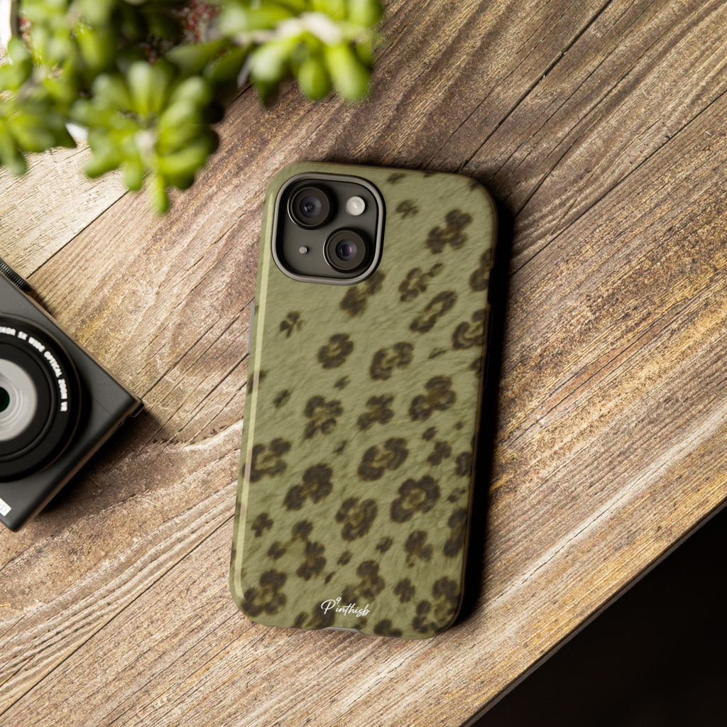 Olive Leopard Print Tough Case