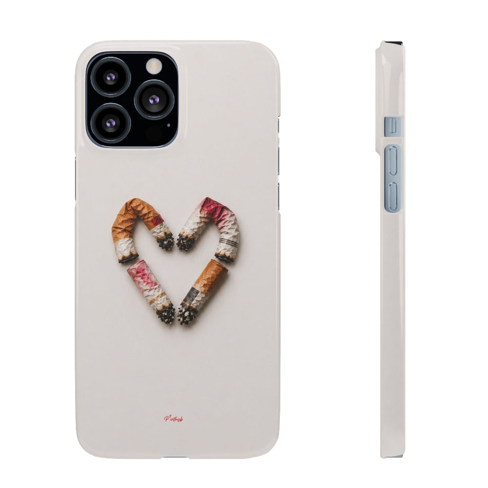 Cigarette Butts Heart Snap Case