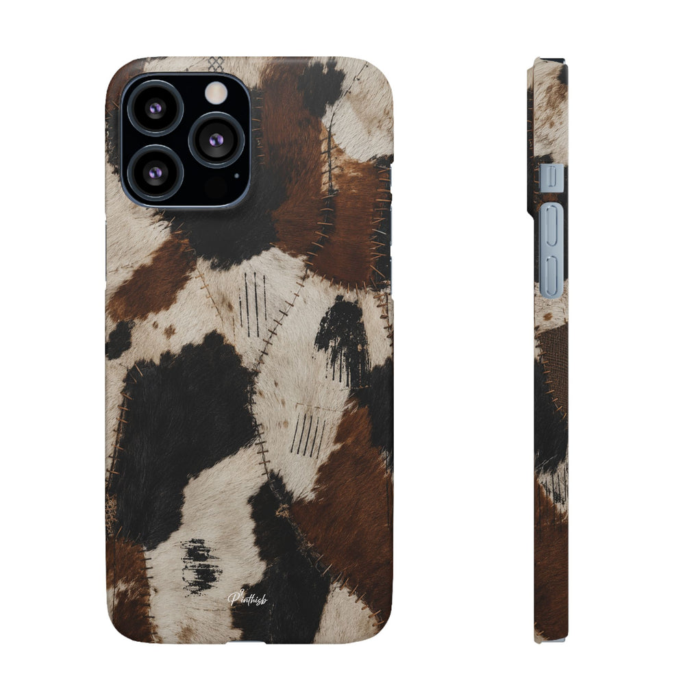 Brown & Black Animal Print Snap Case