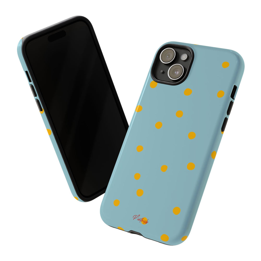 Blue & Yellow Polka Dot Tough Phone Case