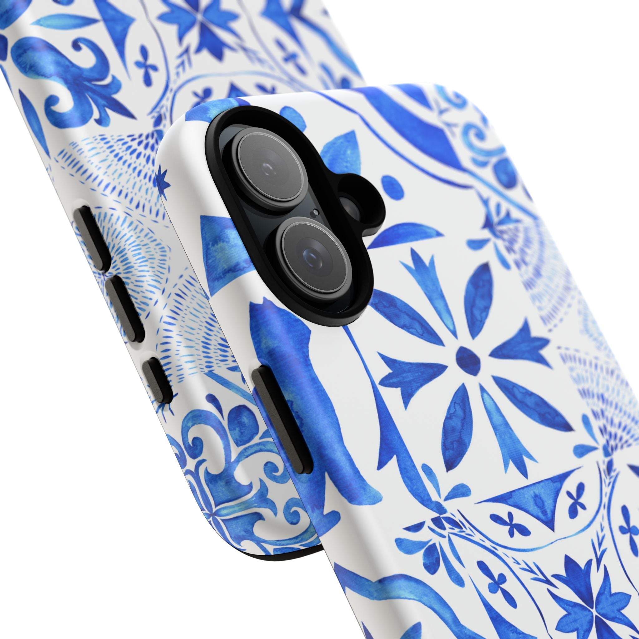 Blue Tile Pattern Tough Phone Case