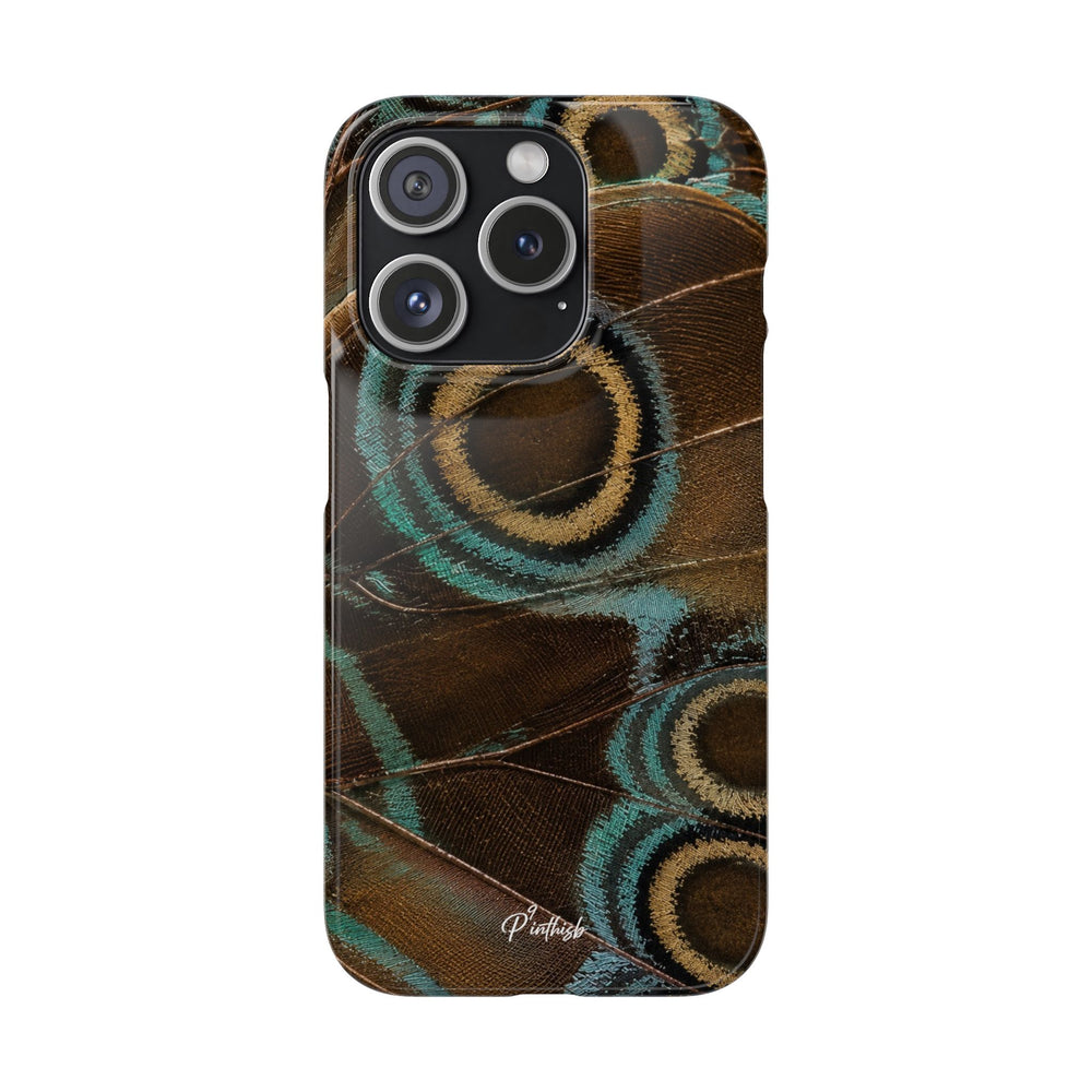 Peacock Feather Pattern Snap Case