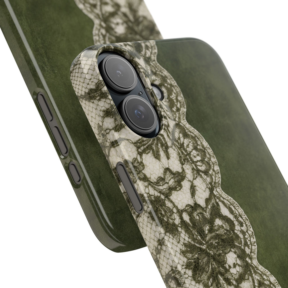 Olive Lace Snap Case