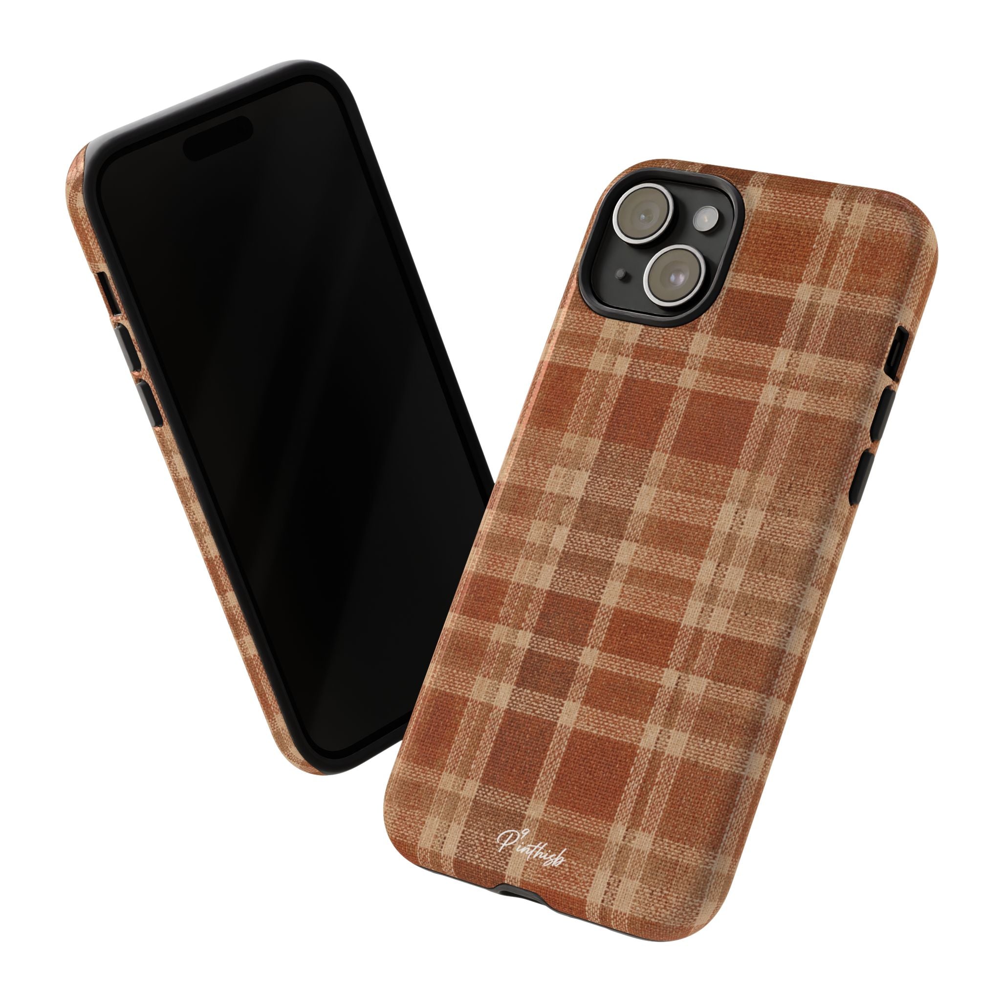 Rustic Brown Cozy Plaid Tough Case