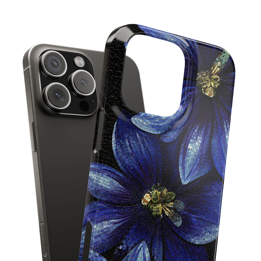 Blue Floral Snap Case