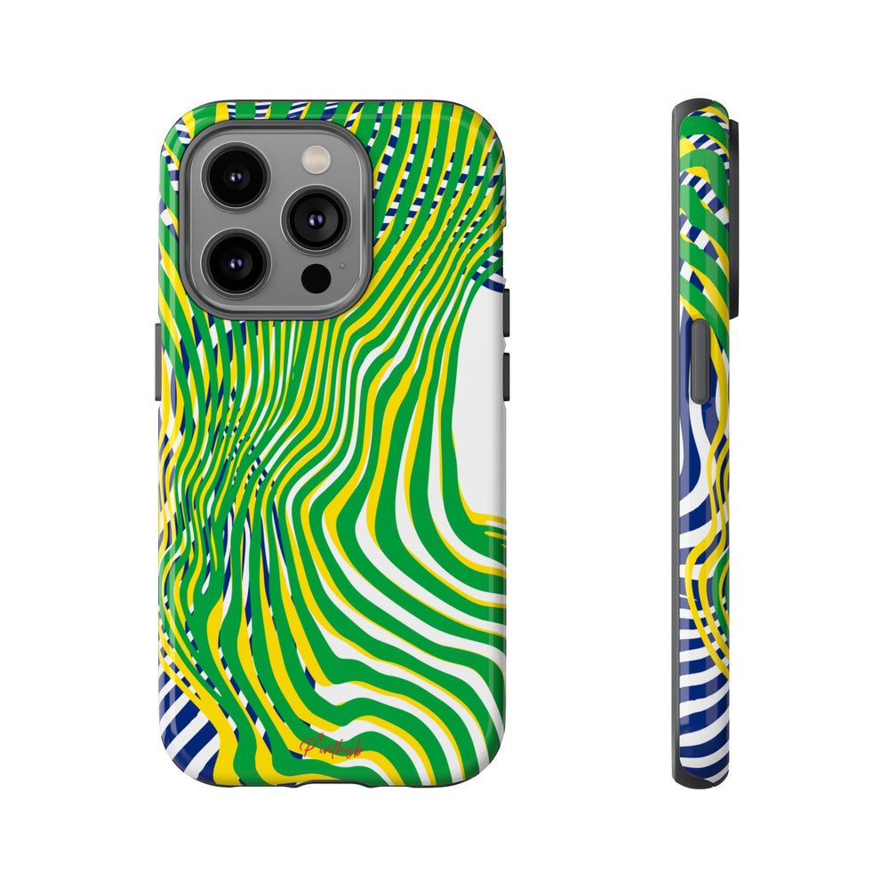 Abstract Green Wave Phone Case