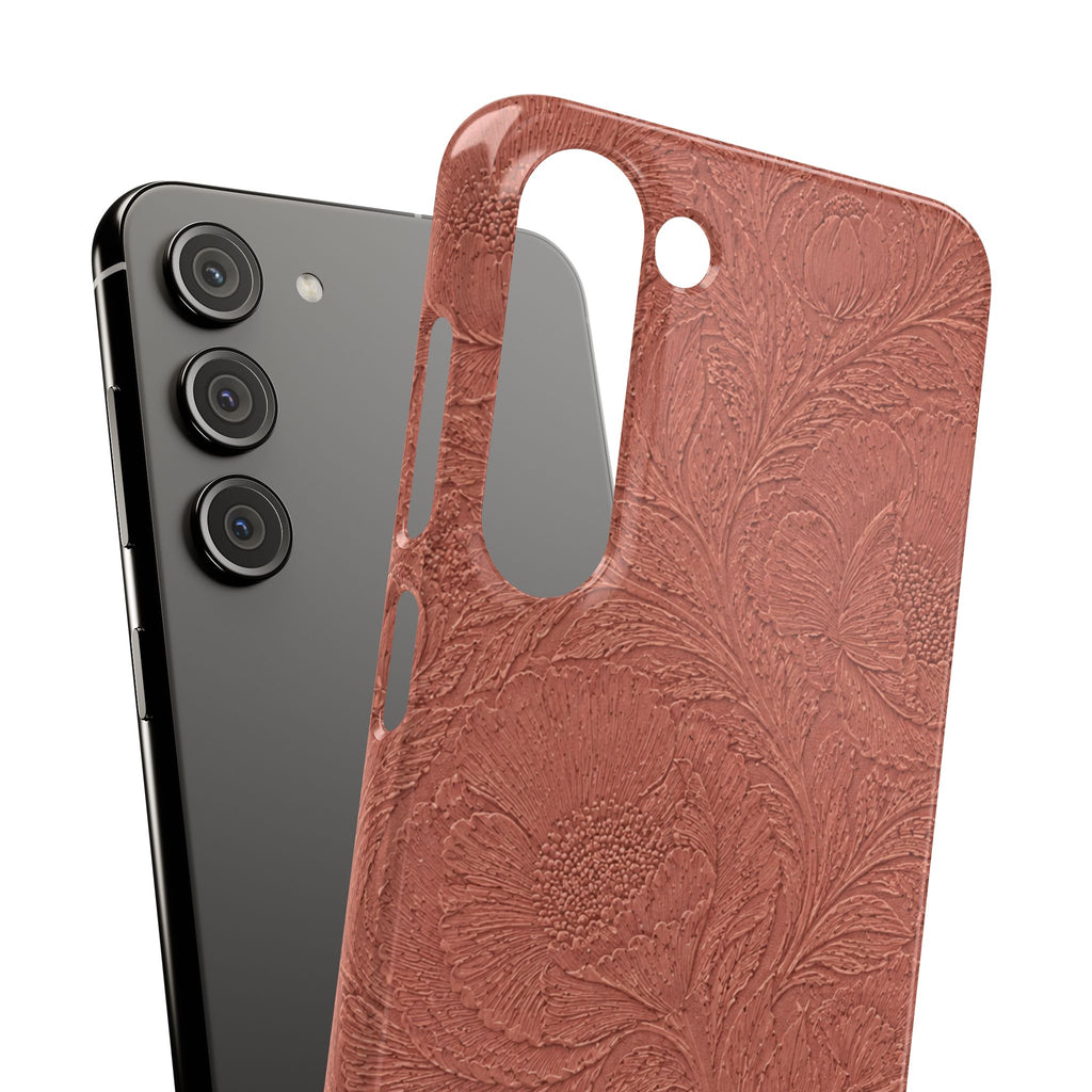 Embossed Floral Snap Case