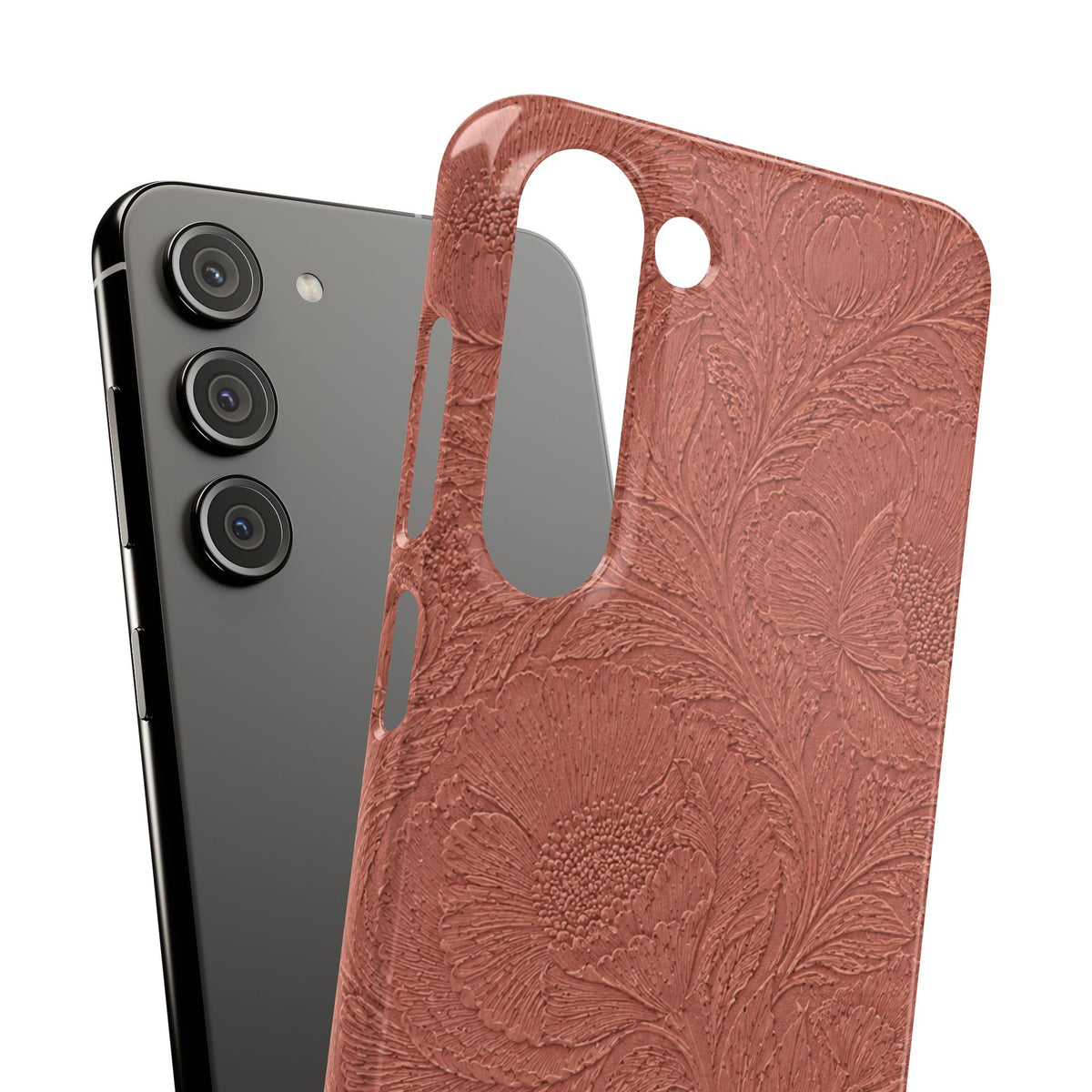 Embossed Floral Snap Case