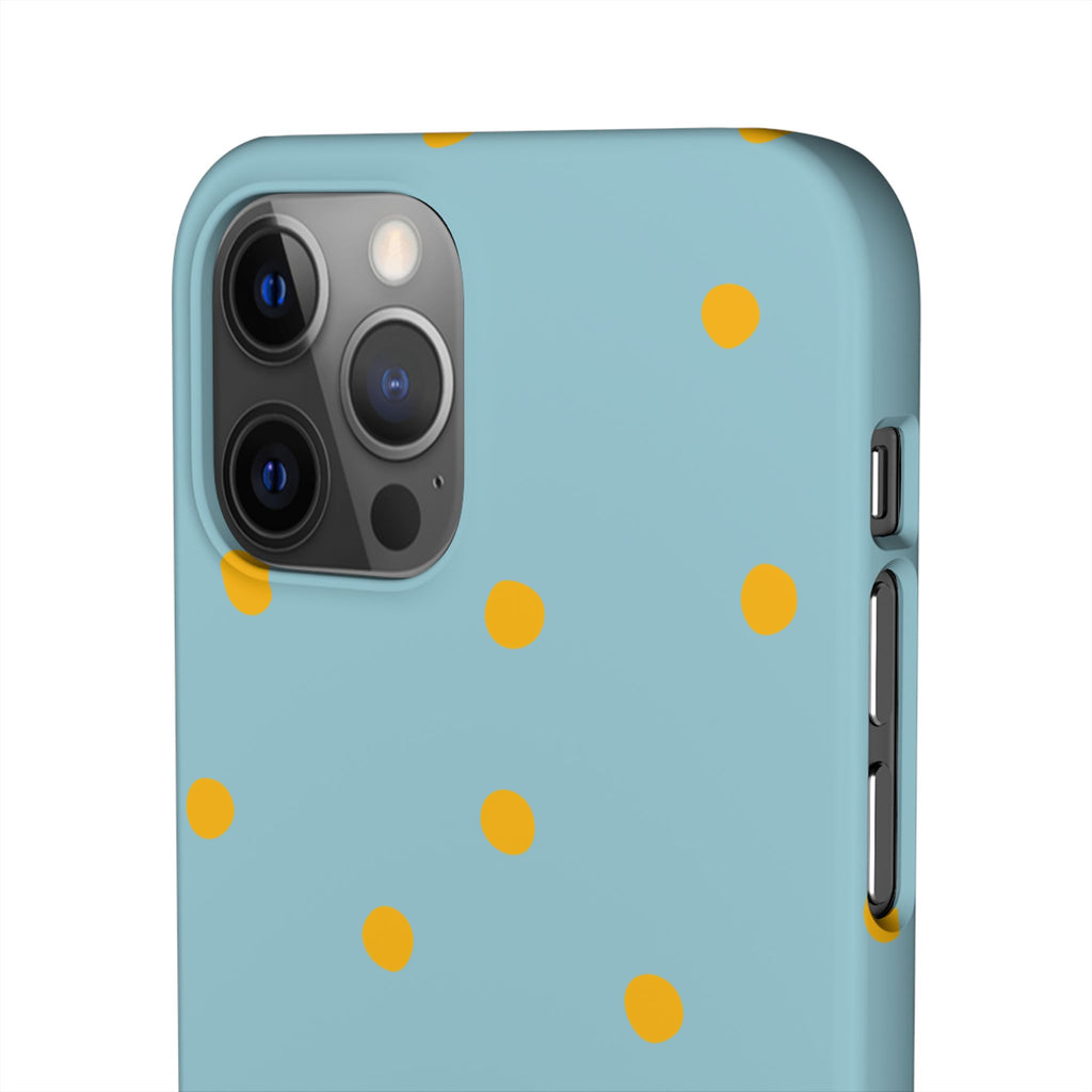 Blue & Yellow Polka Dot Snap Phone Case
