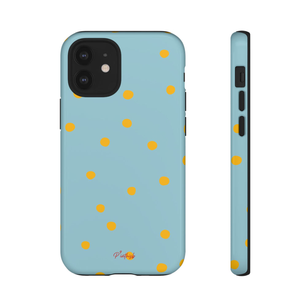 Blue & Yellow Polka Dot Tough Phone Case