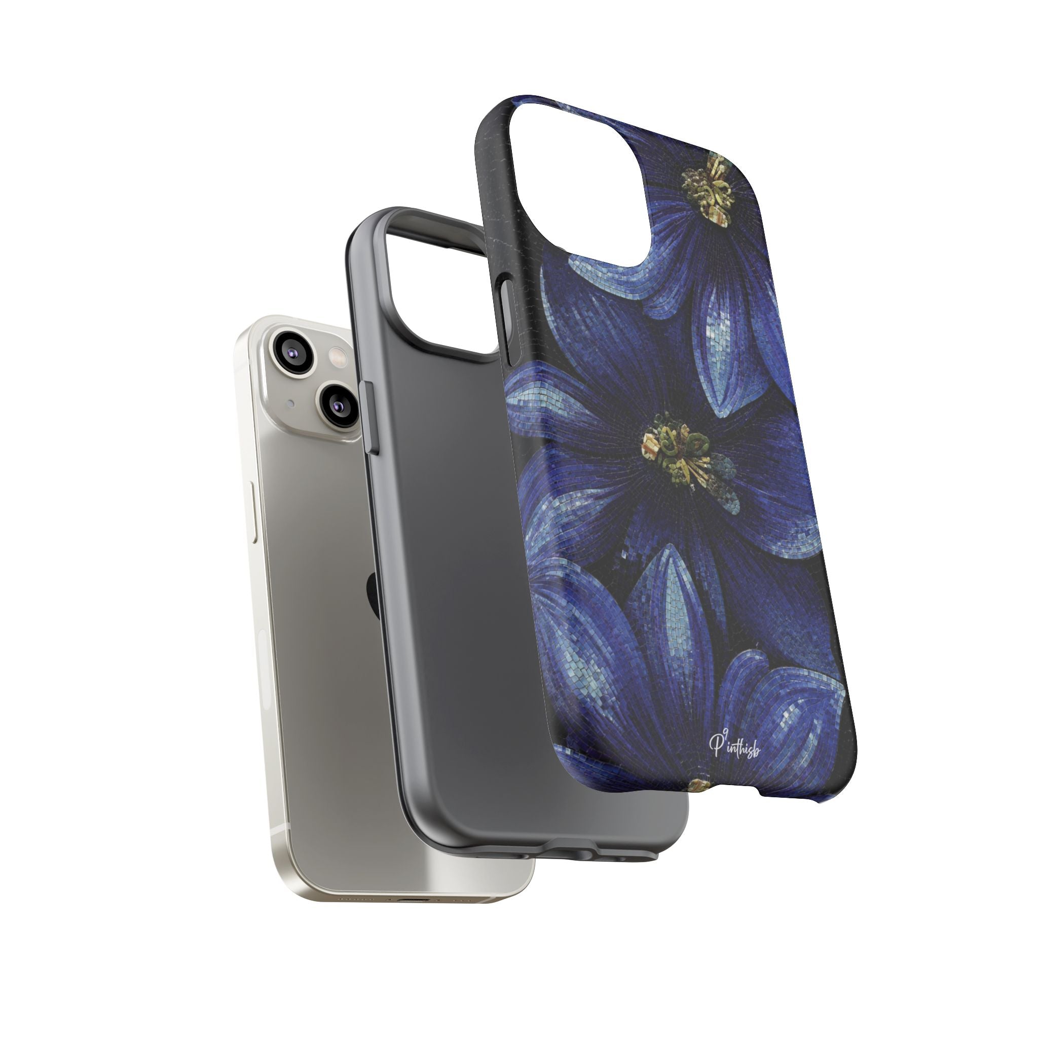 Blue Floral Tough Case