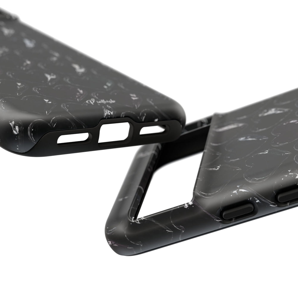 Black Pop Hearts Tough Case