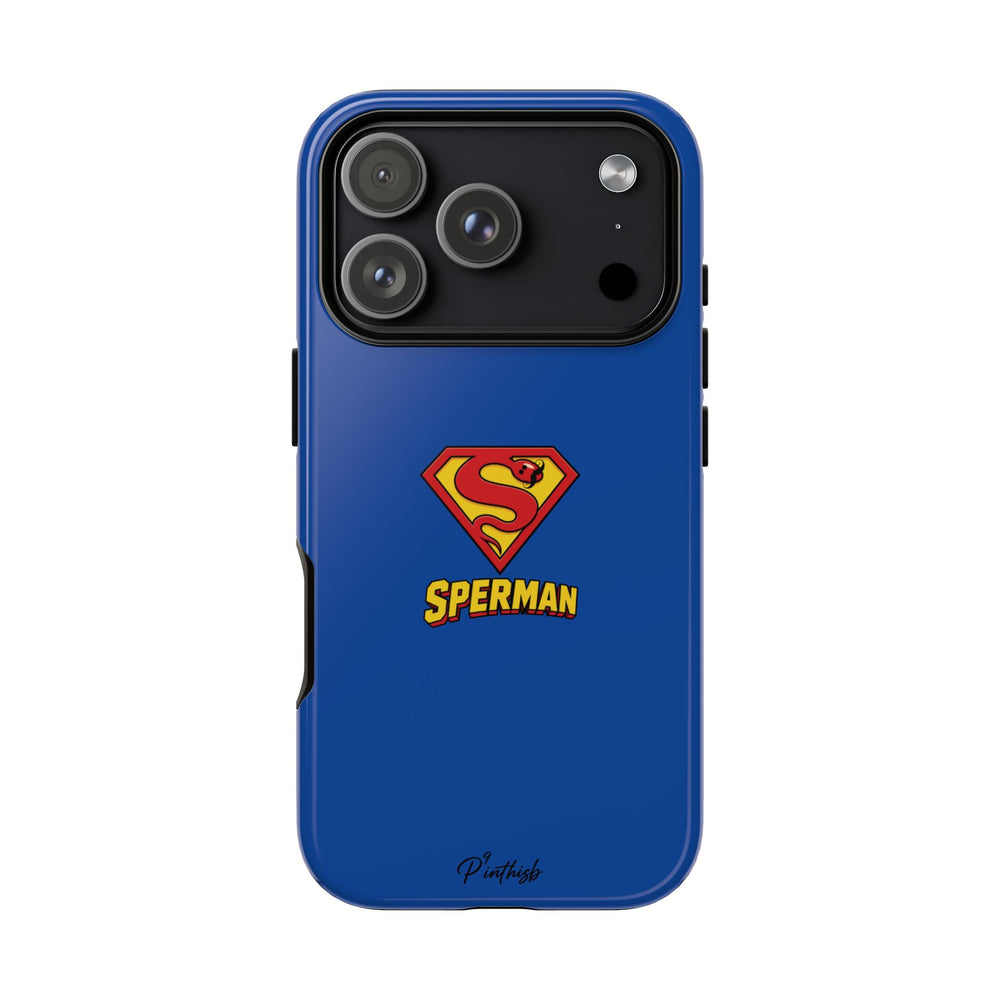 "SPERMAN" Parody Logo Tough Phone Case