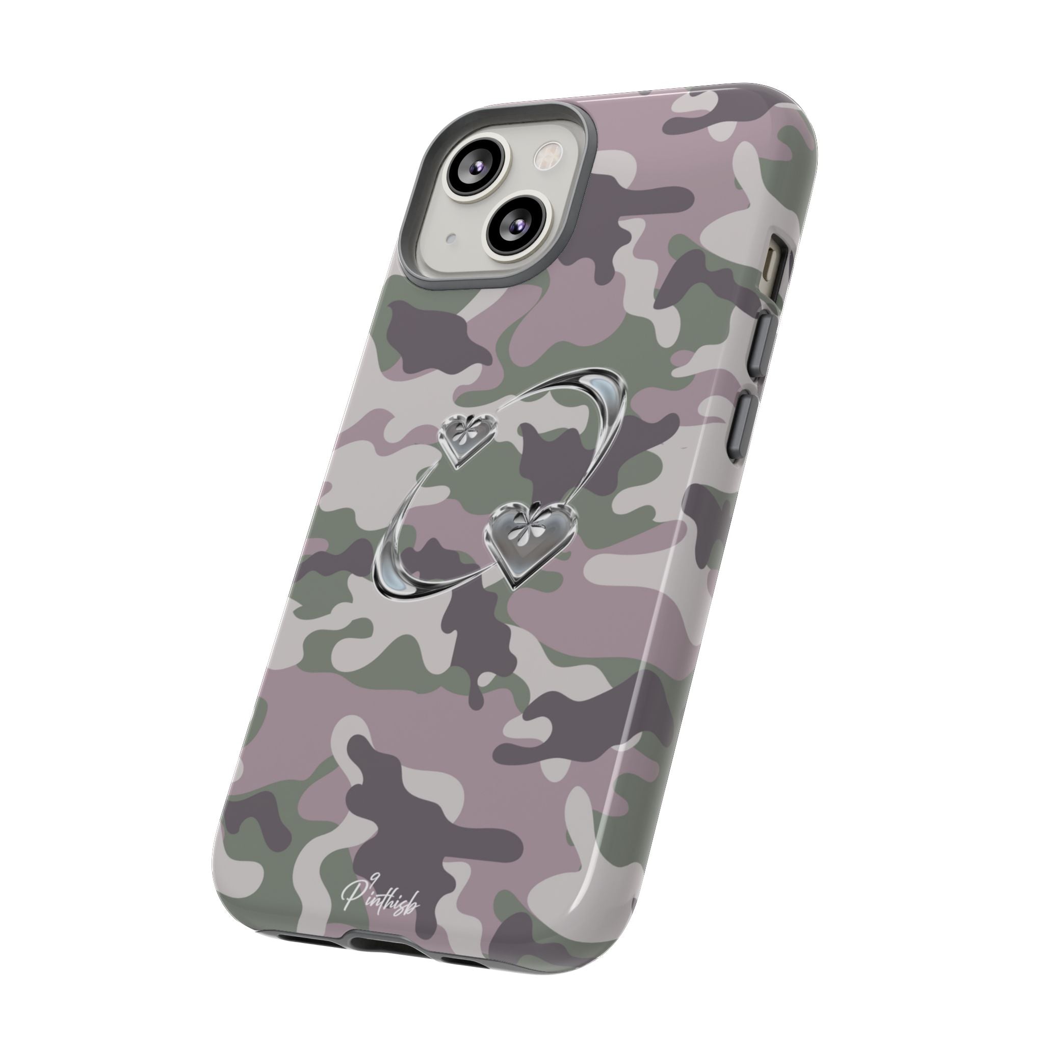 Camouflage Heart Tough Phone Case