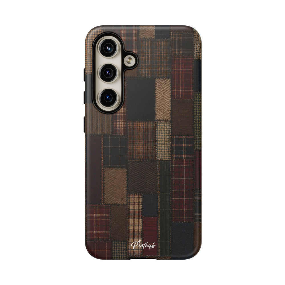Plaid Patchwork Tough Phone Case