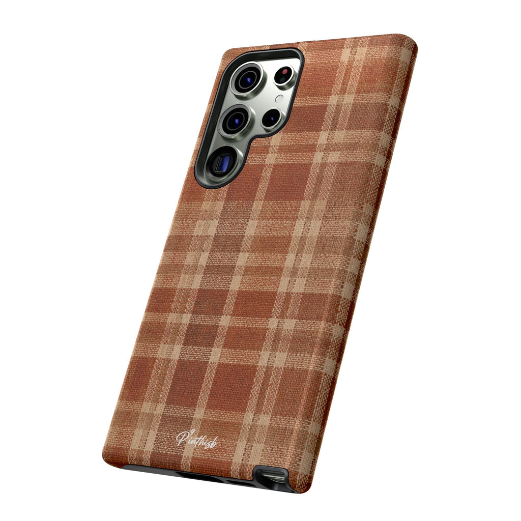 Rustic Brown Cozy Plaid Tough Case