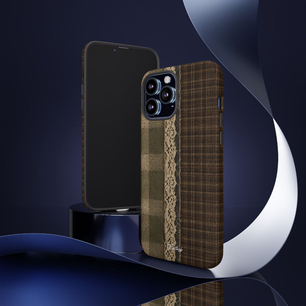 Plaid Lace Tough Phone Case