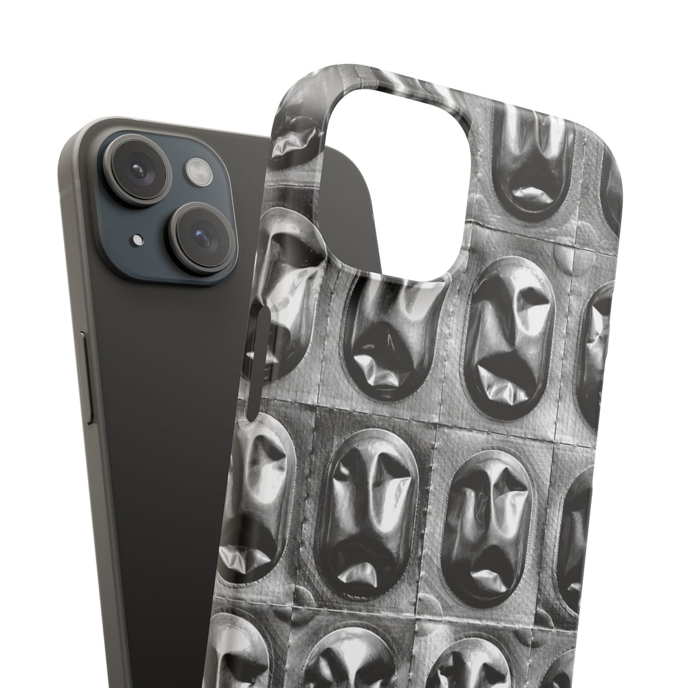 Metallic Mask Grid Snap Case