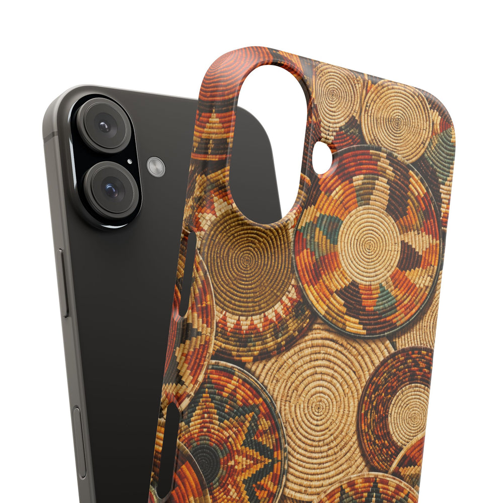 Bohemian Woven Basket Pattern Snap Case