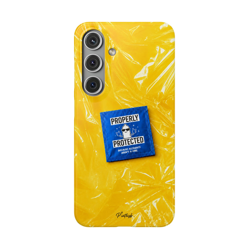 "Properly Protected" Graphic Snap Phone Case