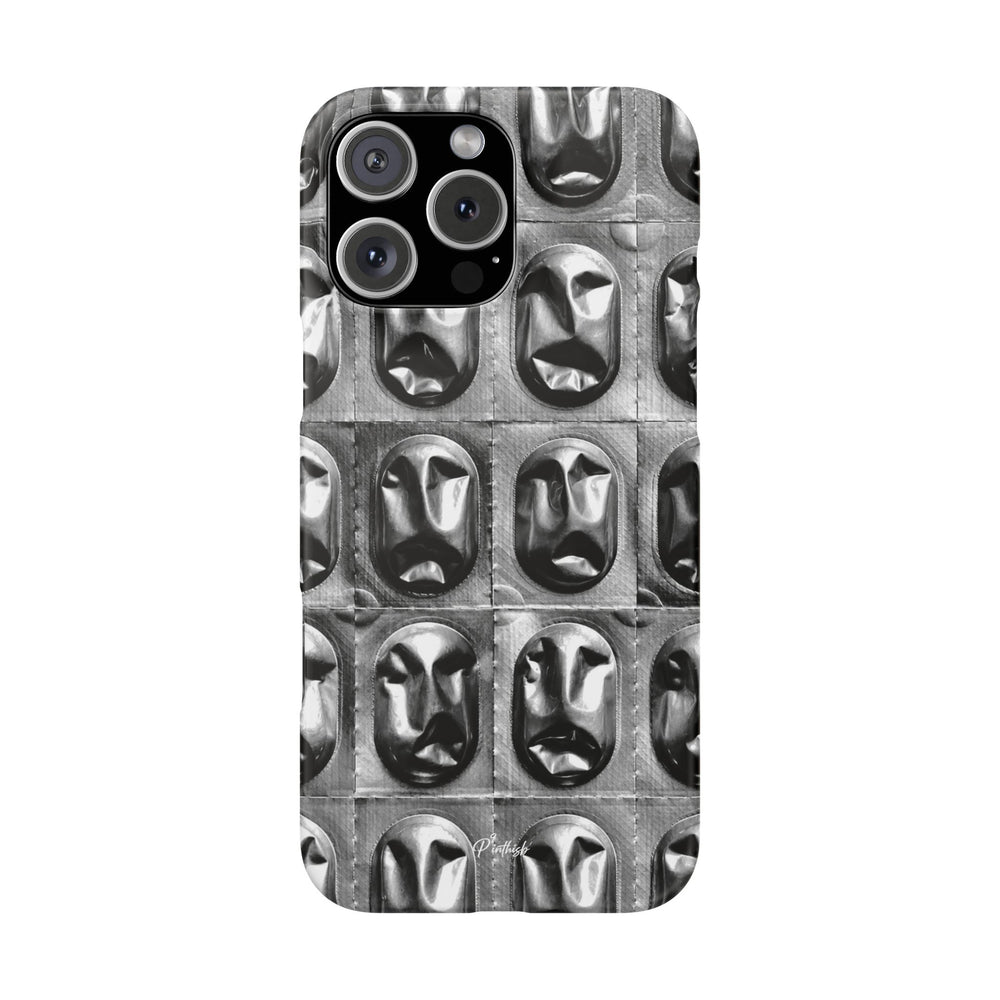 Metallic Mask Grid Snap Case
