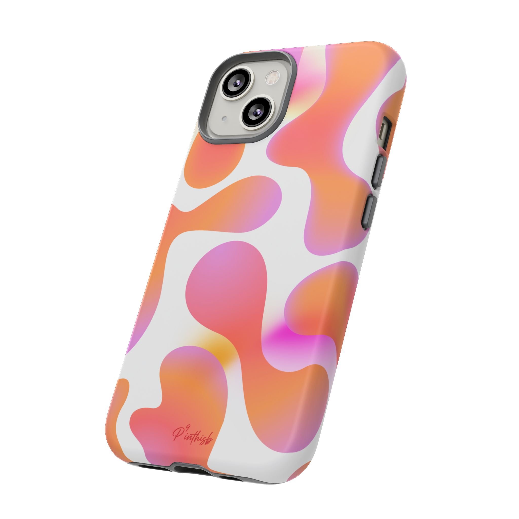 Abstract Orange Pink Camouflage Tough Phone Case