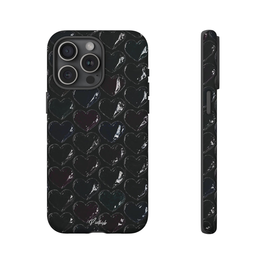 Black Pop Hearts Tough Case