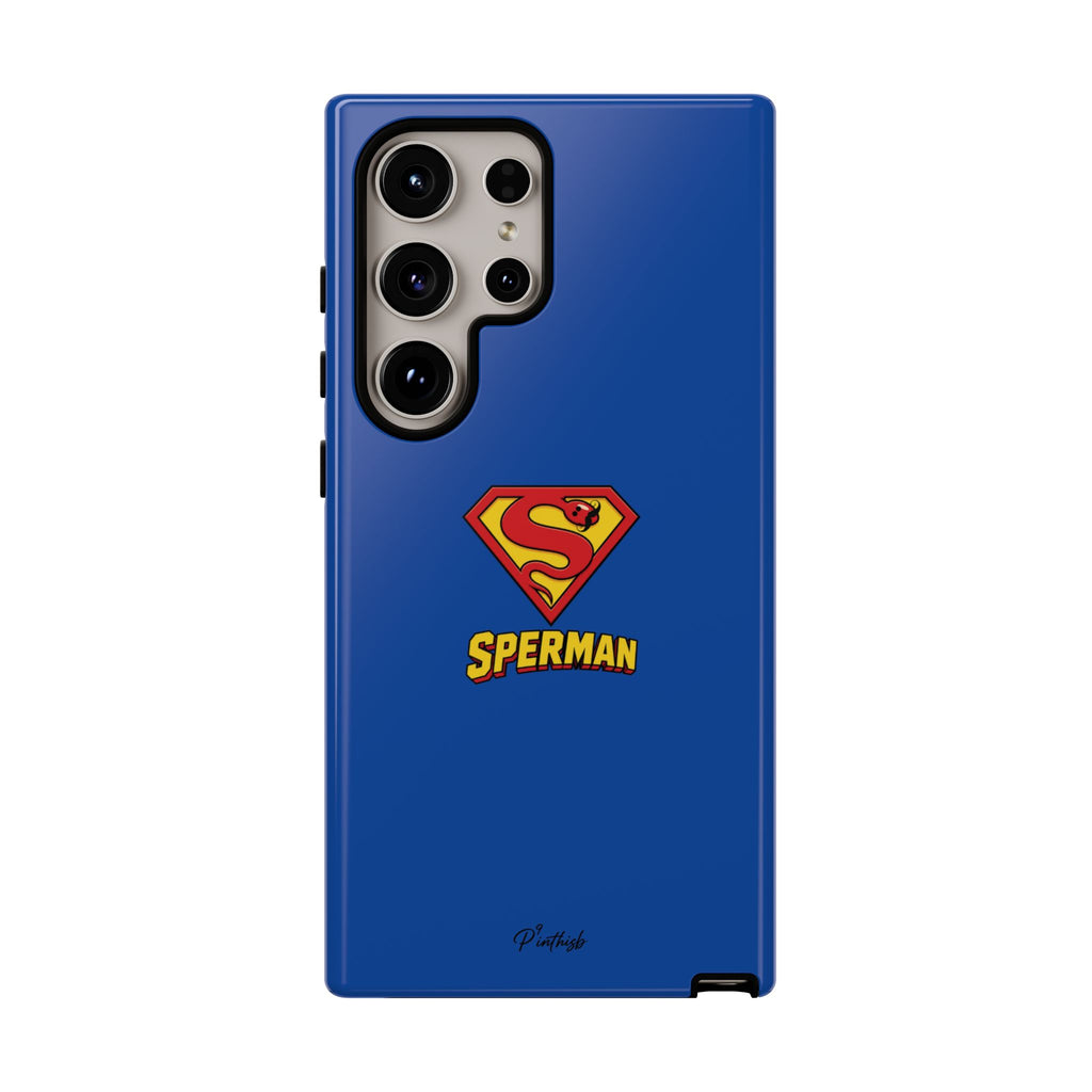 "SPERMAN" Parody Logo Tough Phone Case