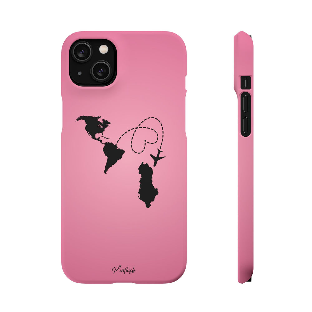 America to Albania Pink Snap Phone Case