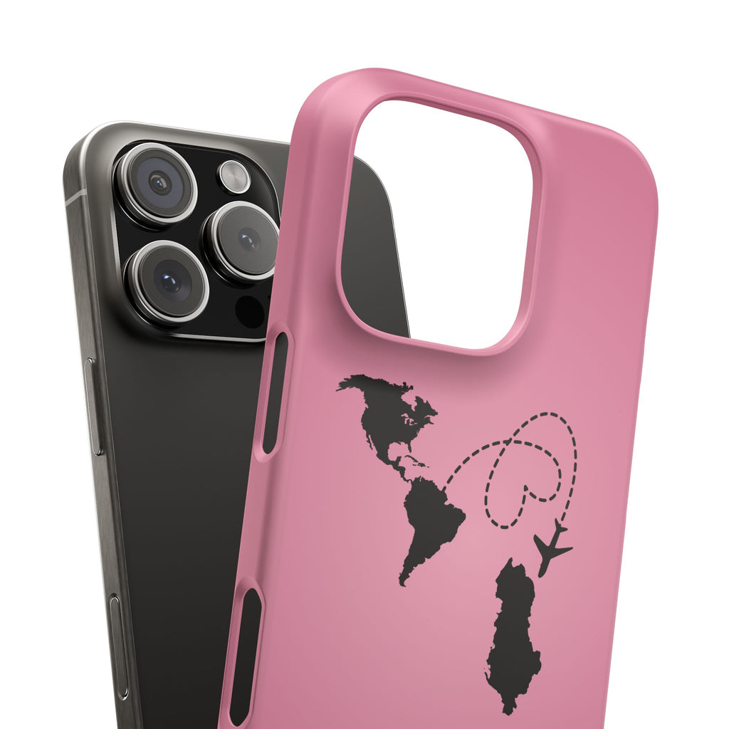America to Albania Pink Snap Phone Case