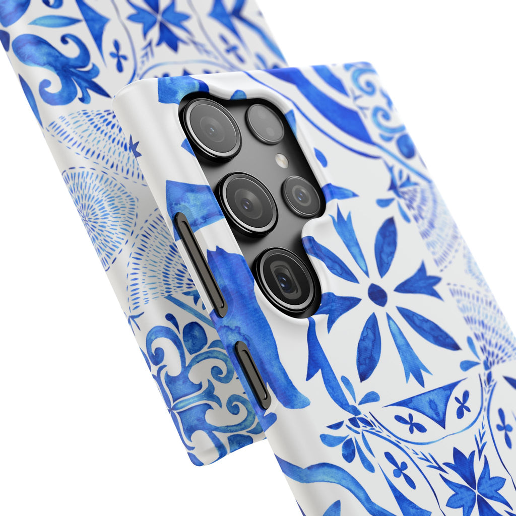 Blue Tile Pattern Snap Phone Case