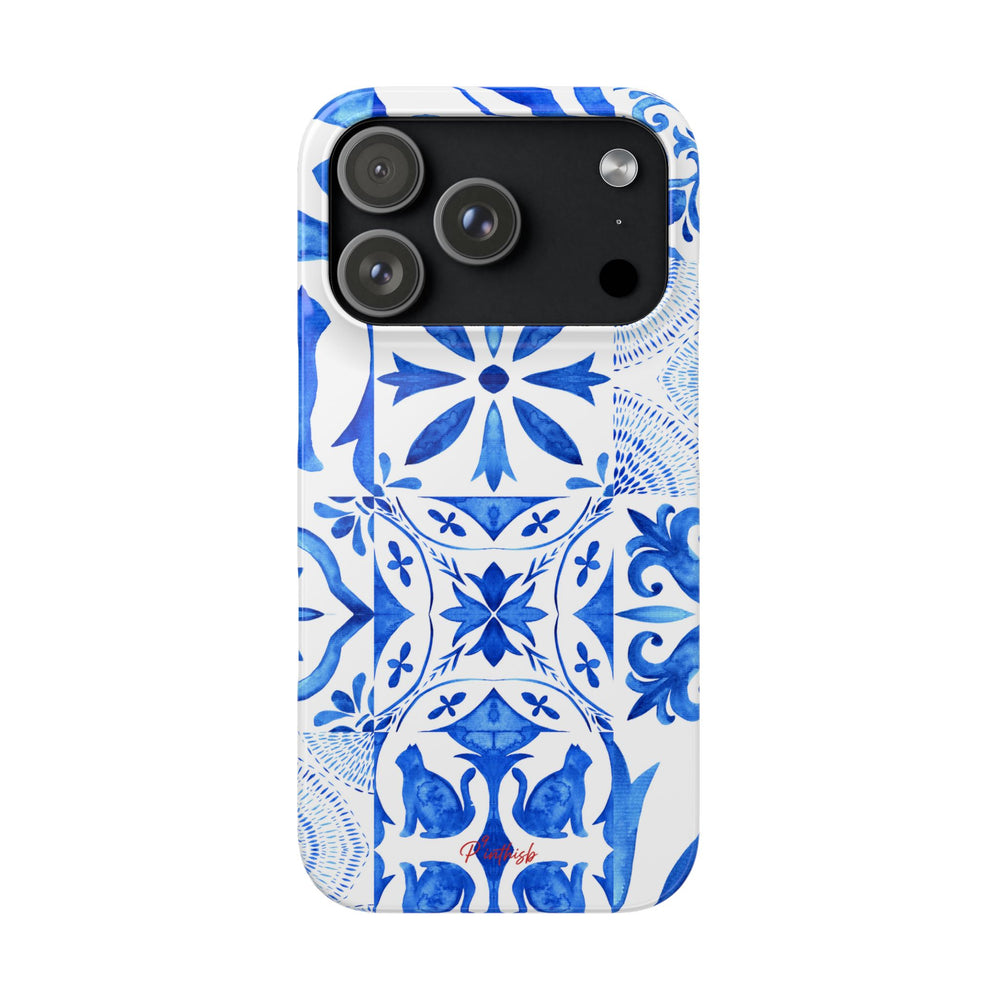 Blue Tile Pattern Snap Phone Case