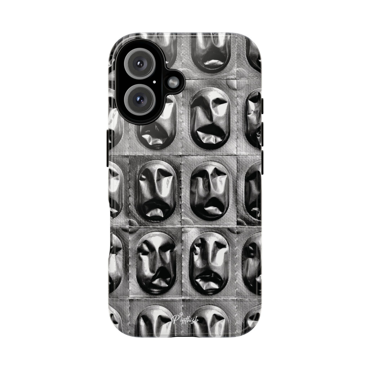 Metallic Mask Grid Tough Case