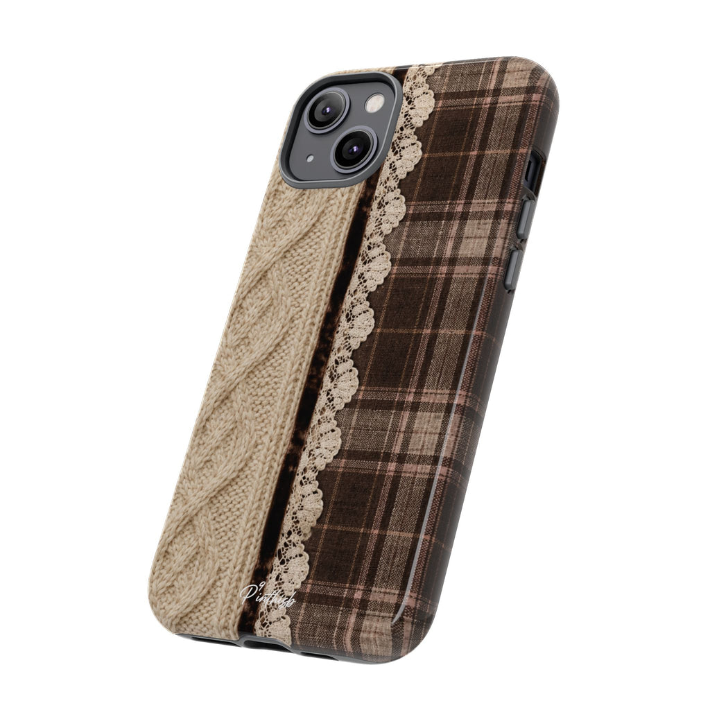 Cozy Plaid Knit Tough Phone Case